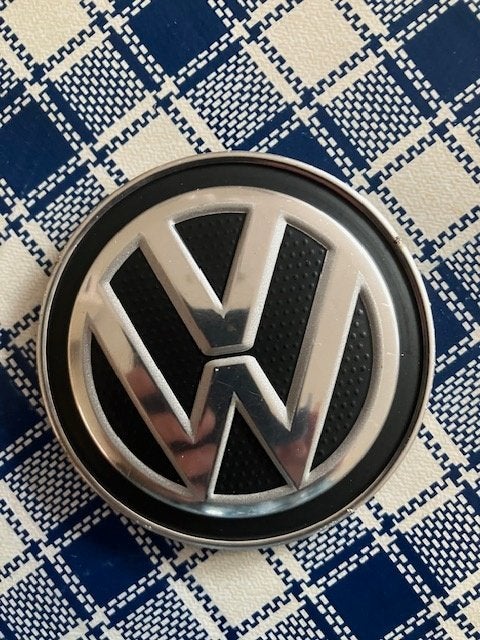 VW logo voorzijde chroom/ zwart gebruikt, Ophalen of Verzenden