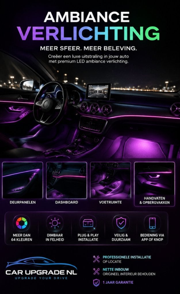 Ambiance Verlichting Auto - Meer Sfeer & Beleving, Ophalen of Verzenden, Nieuw, Overige automerken