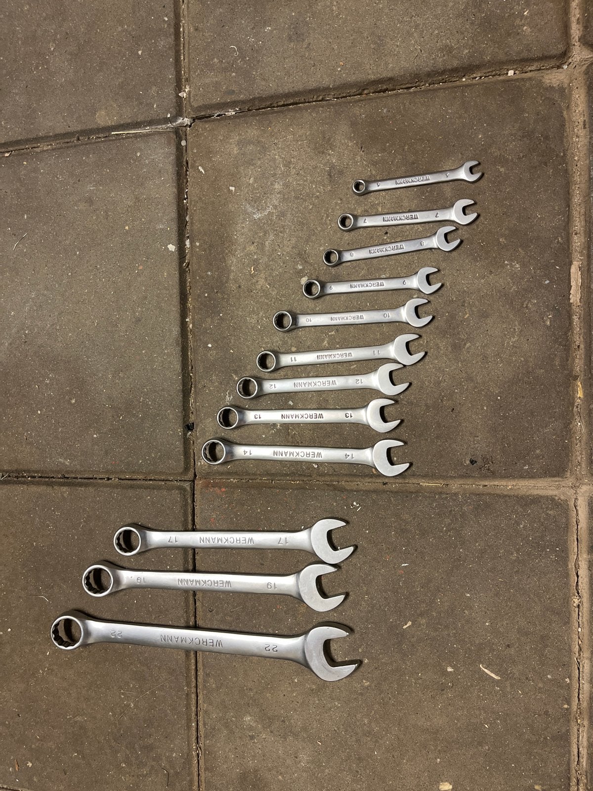 Werckmann Ringsteeksleutels Set (6 t/m 22 mm), Ophalen of Verzenden, Gebruikt, Sleutel/ratel, Overige merken