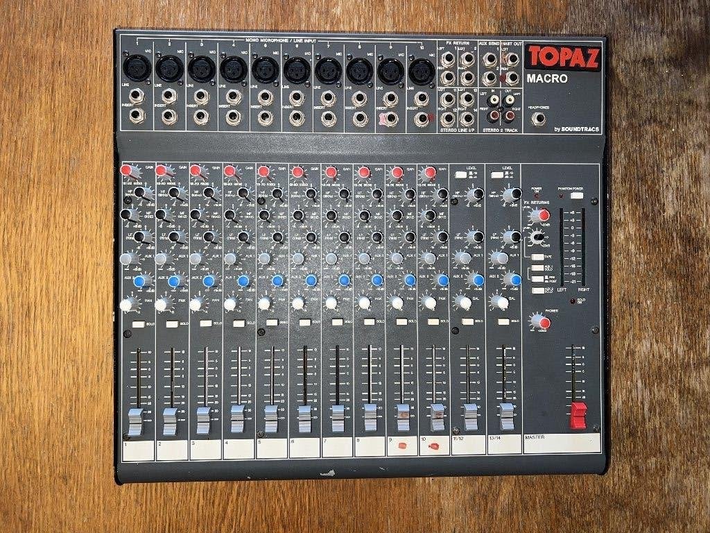 Soundtracs Topaz Macro Mixer, Muziek en Instrumenten, Mengpanelen, Ophalen of Verzenden, Gebruikt, 10 tot 20 kanalen, Microfooningang