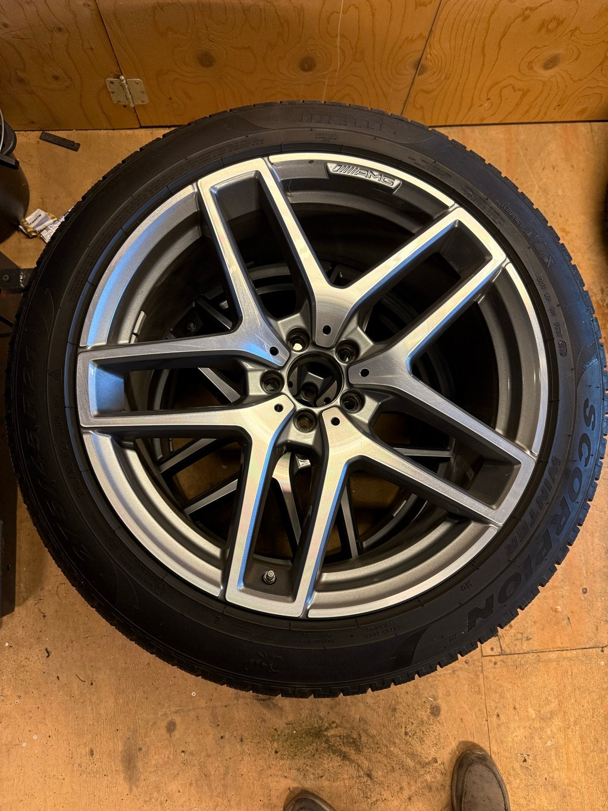 Mercedes GLE Coupe AMG zgan velgen met Pirelli winter 21inch, Ophalen, Gebruikt, 275 mm, Banden en Velgen