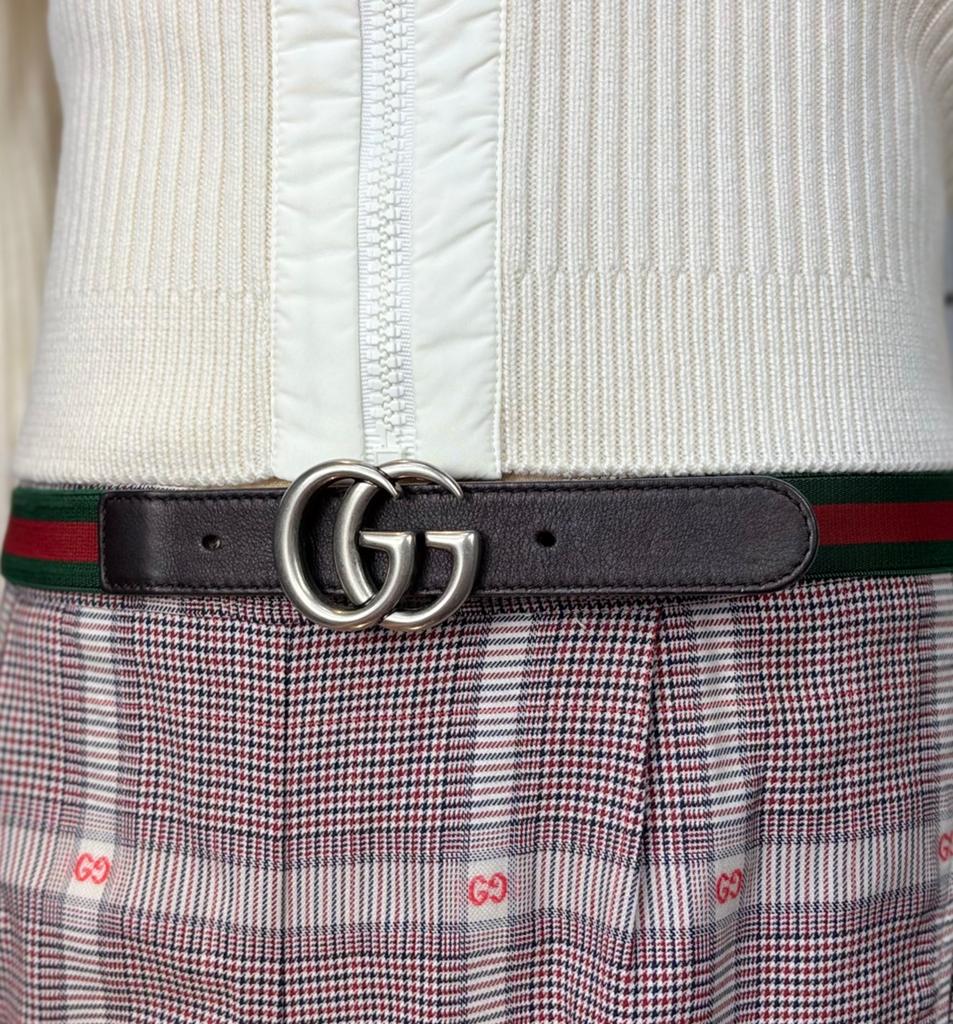 Gucci jongens GG marmont riem met web maat L, Verzenden, Gucci EU, Customercare@gucci.com, Zo goed als nieuw