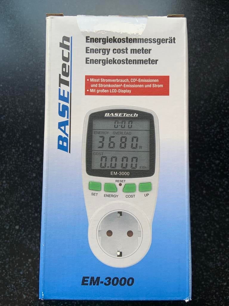 BASETech EM-3000 Energiemeter - Nieuw in doos, Ophalen of Verzenden, Nieuw, Elektriciteit