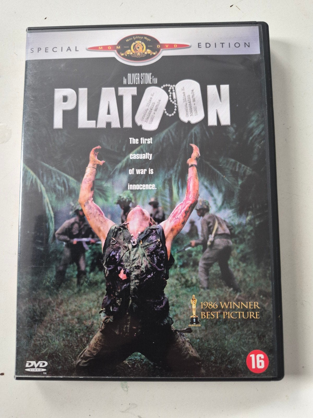 Platoon Special Edition DVD - Oliver Stone Oorlogsfilm, Vanaf 16 jaar, Ophalen of Verzenden, Gebruikt, Oorlog