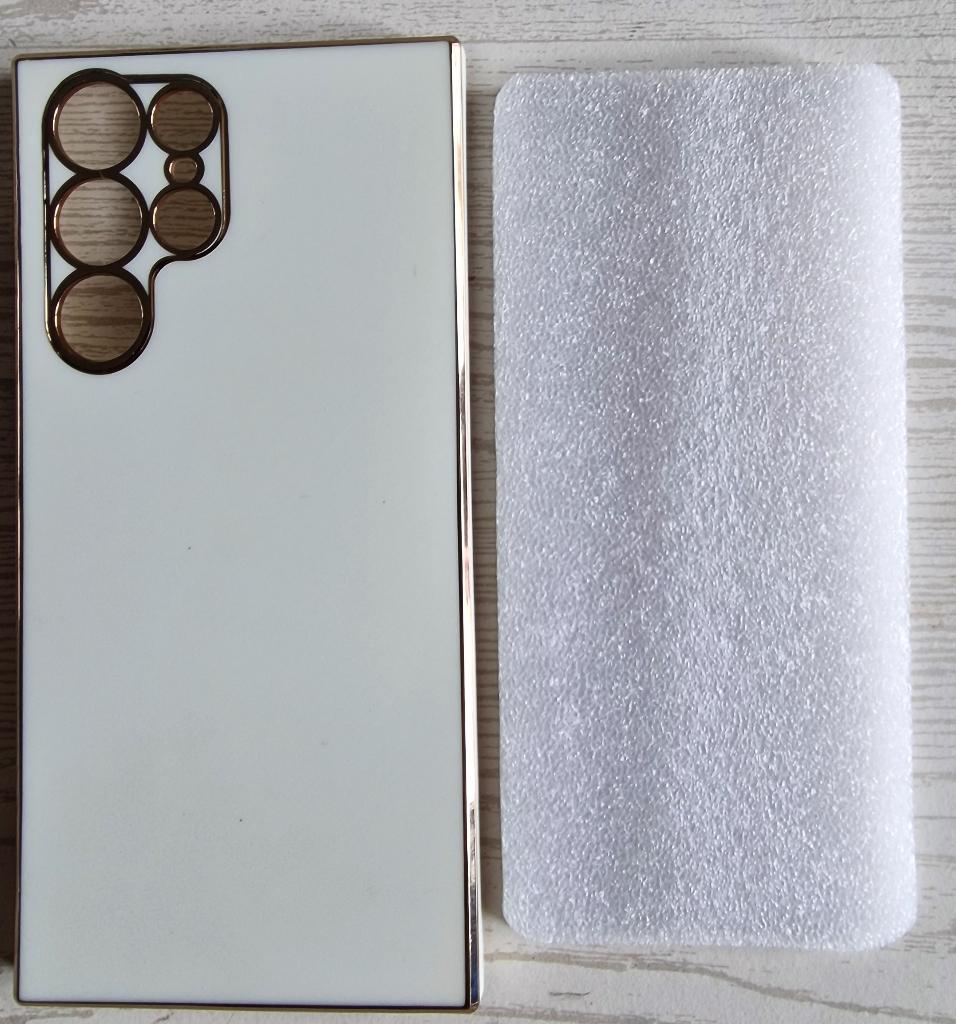 Samsung S22 ultra - Luxe cover (wit) - NIEUW, Ophalen of Verzenden, Nieuw