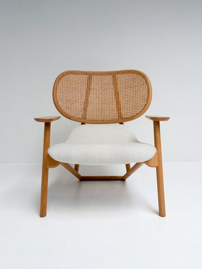 Moroso Klara fauteuil van Patricia Urquiola, 2010's, Huis en Inrichting, Hout, Gebruikt, Moroso, Minder dan 75 cm