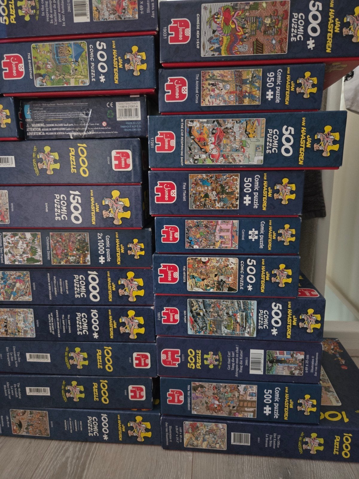 35x Jan van Haasteren puzzels, Ophalen of Verzenden, 500 t/m 1500 stukjes, Gebruikt