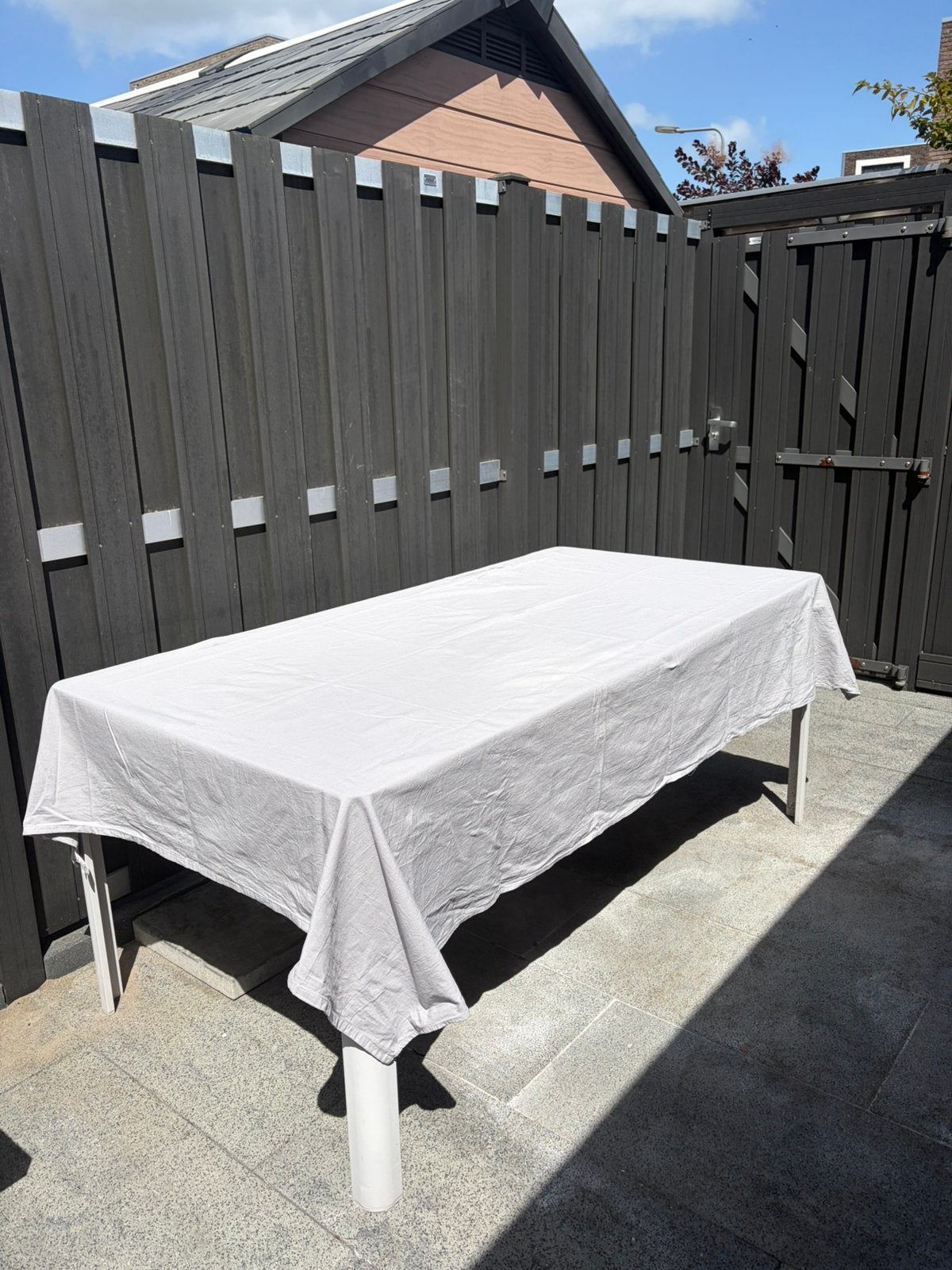 Gratis afhalen! Tuintafel 180x 90 x 75, Ophalen, Gebruikt, Rechthoekig, Overige materialen