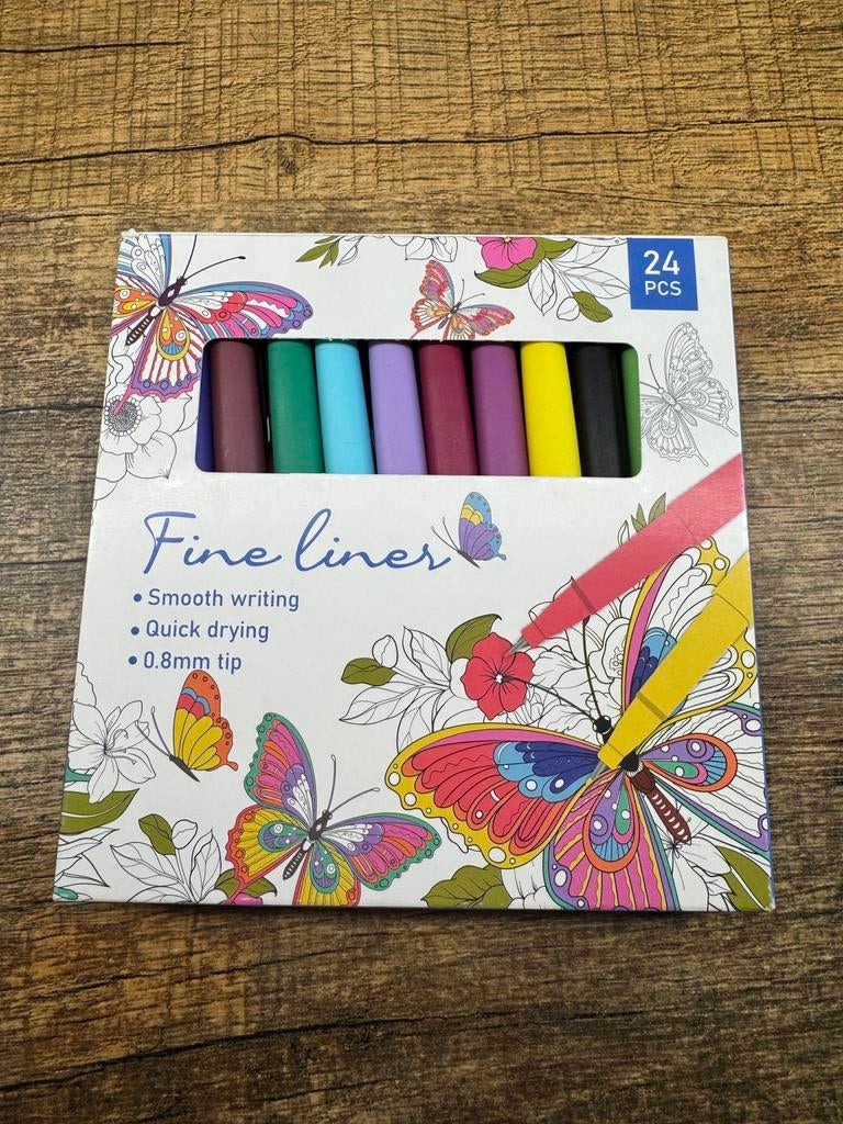 Fine liners 24 stuks Action, Ophalen of Verzenden, Zo goed als nieuw, Potlood of Stift