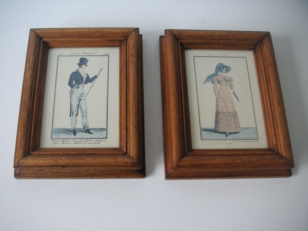 2 Klassieke Schilderijtjes (mt.27,5x21x4,5 cm.), Ophalen