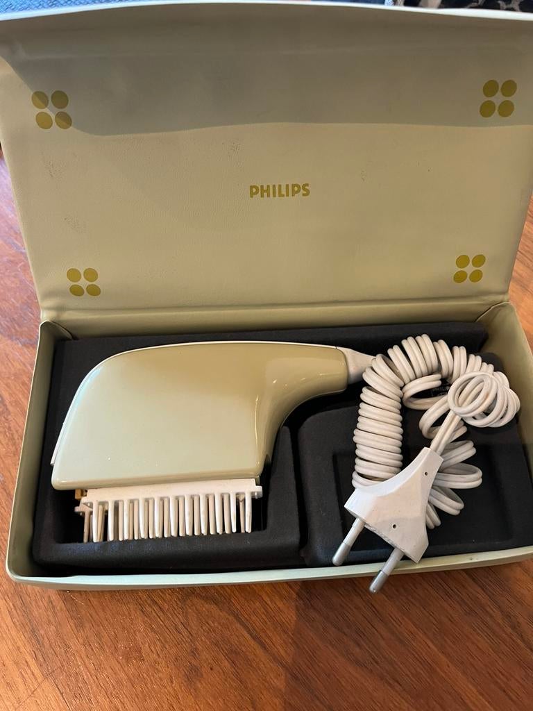 Nostalgische Philips electrische haarborstel, Ophalen of Verzenden, Zo goed als nieuw