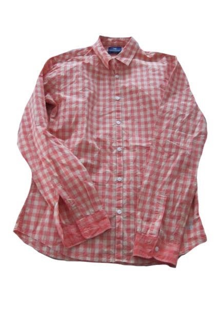 Scotch & soda blouse overhemd oranje geblokt l, Oranje, Zo goed als nieuw, Merkfreak, Scotch & Soda