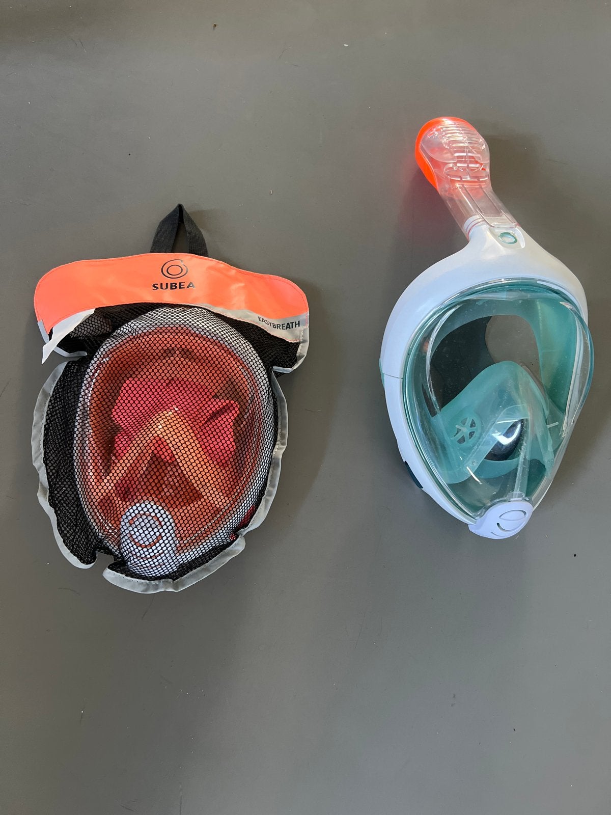 2x Subea Easybreath Snorkelbril - Complete Duikbril, Watersport en Boten, Ophalen of Verzenden, Zo goed als nieuw, Duikbril of Snorkel