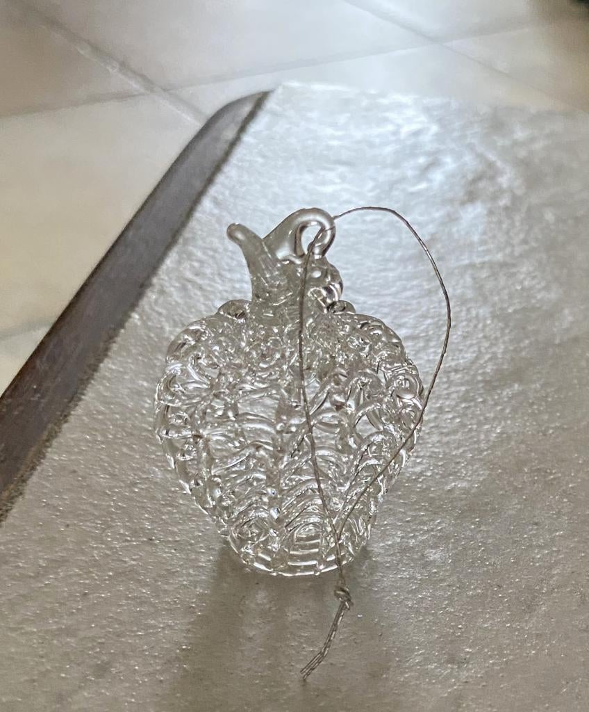 glazen kerstbal / Kerst ornament, mandje, vis, duif, ster, Ophalen of Verzenden, Zo goed als nieuw