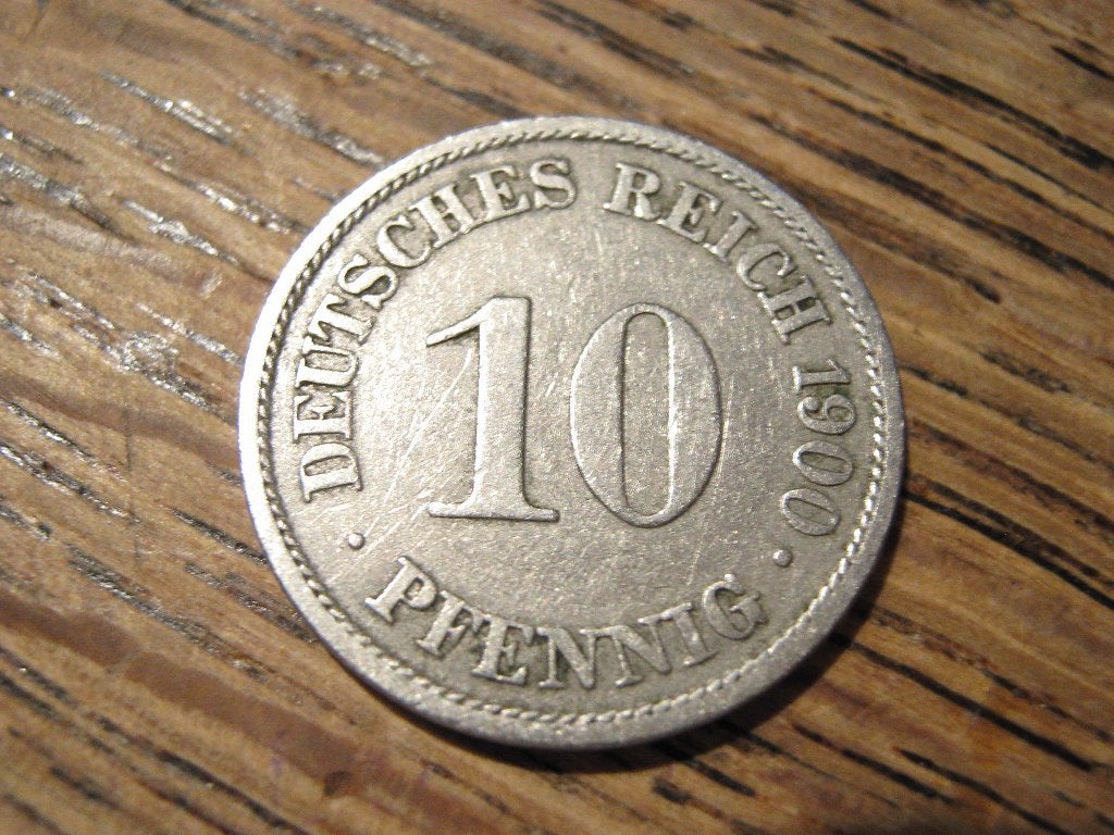 Duitse Rijk 10 Pfennig 1900, keizer Wilhelm II, Berlijn #17, Ophalen of Verzenden, Duitsland, Losse munt
