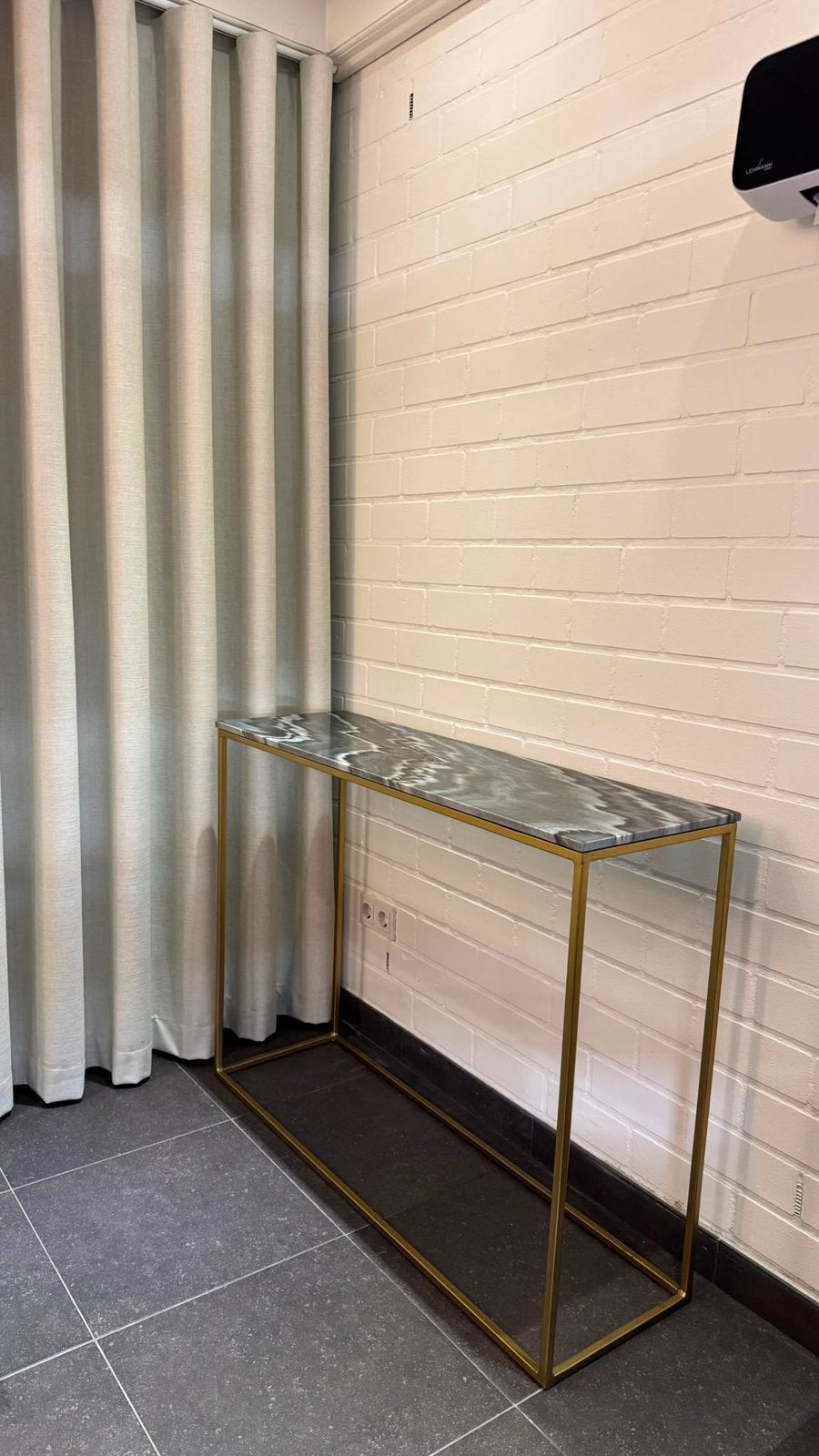 Sidetable marmer, Ophalen, Zo goed als nieuw, 25 tot 50 cm, Rechthoekig