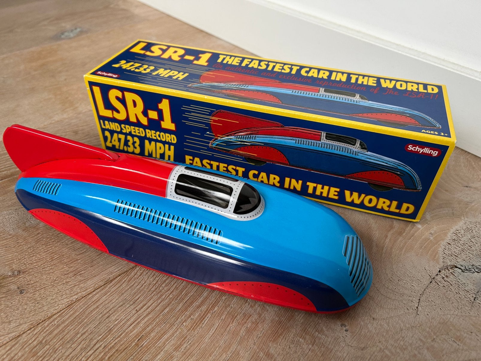 Schylling blikken raceauto LSR 1 in de originele doos., Verzamelen, Speelgoed, Ophalen of Verzenden, Nieuw