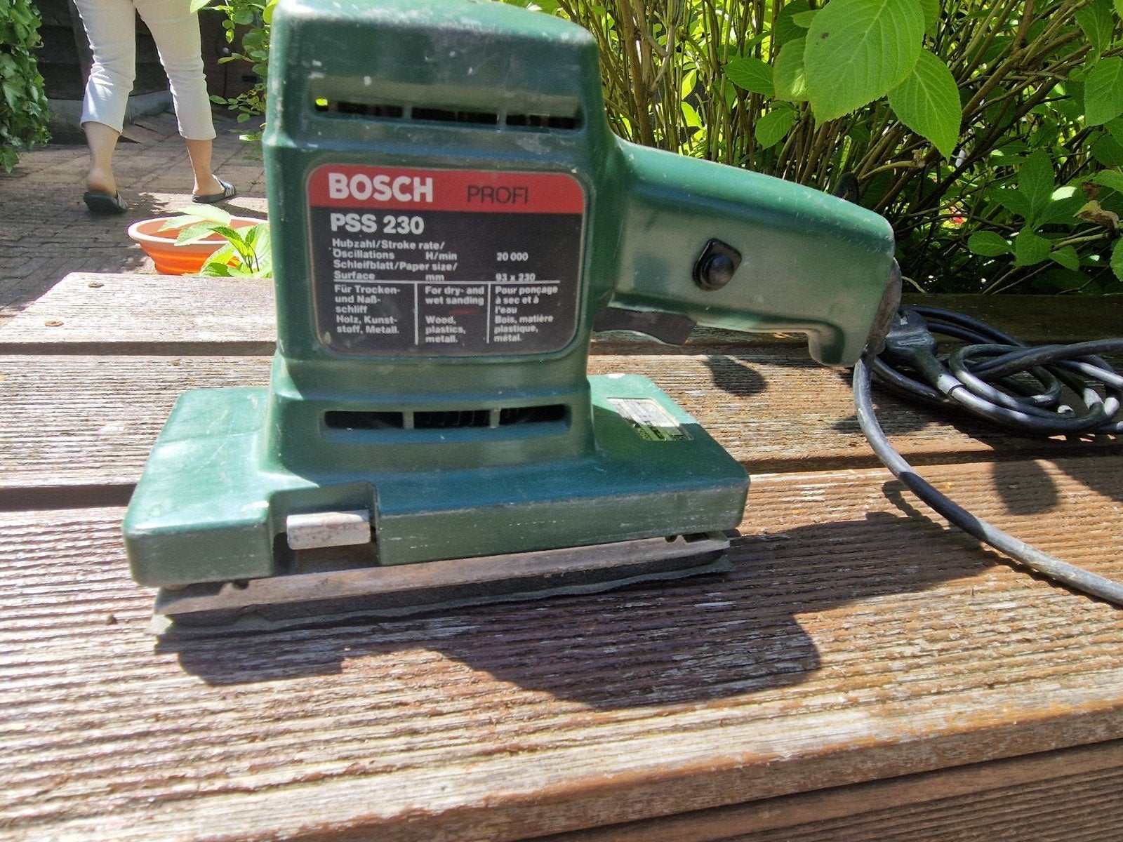 Bosch PSS 230 Profi Vlakschuurmachine, Ophalen of Verzenden, Gebruikt, Minder dan 600 watt, Vlakschuurmachine