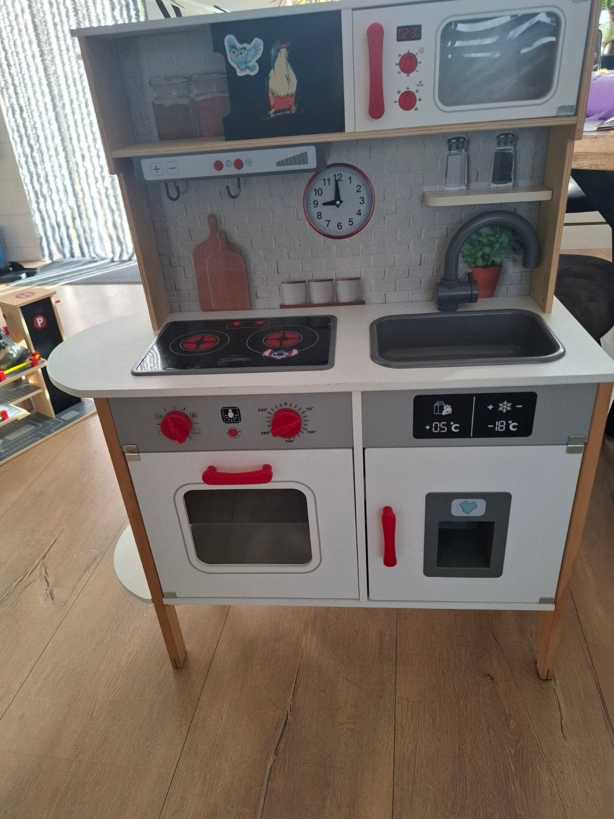 Houten speelkeuken met veel toebehoren, prima staat!, Kinderen en Baby's, Ophalen, Gebruikt, Hout, Speelkeuken