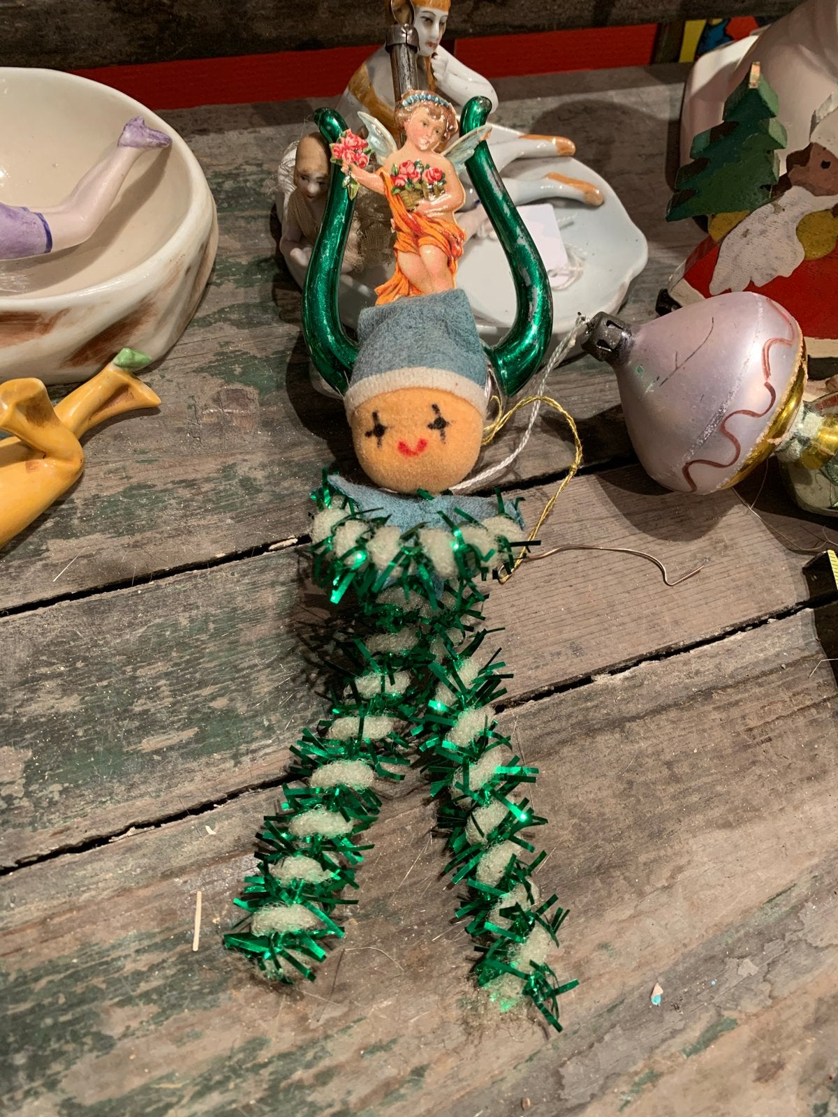 #Kerst kerst ornament.  Engel, T, Ophalen of Verzenden, Zo goed als nieuw, N