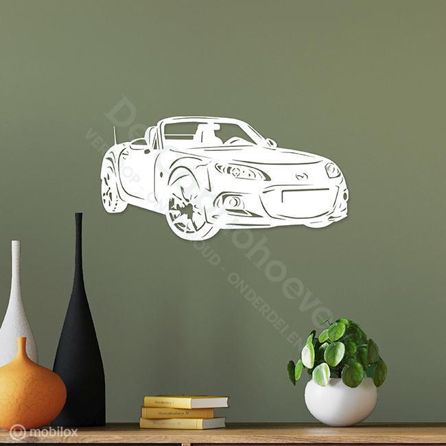 MX5 Wanddecoratie NCFLFL (48*21cm) Wit, De Cabriohoeve VOF, Nieuw, Info@cabriohoeve.nl, Julianalaan 9, 9462PG Gasselte, Nederland