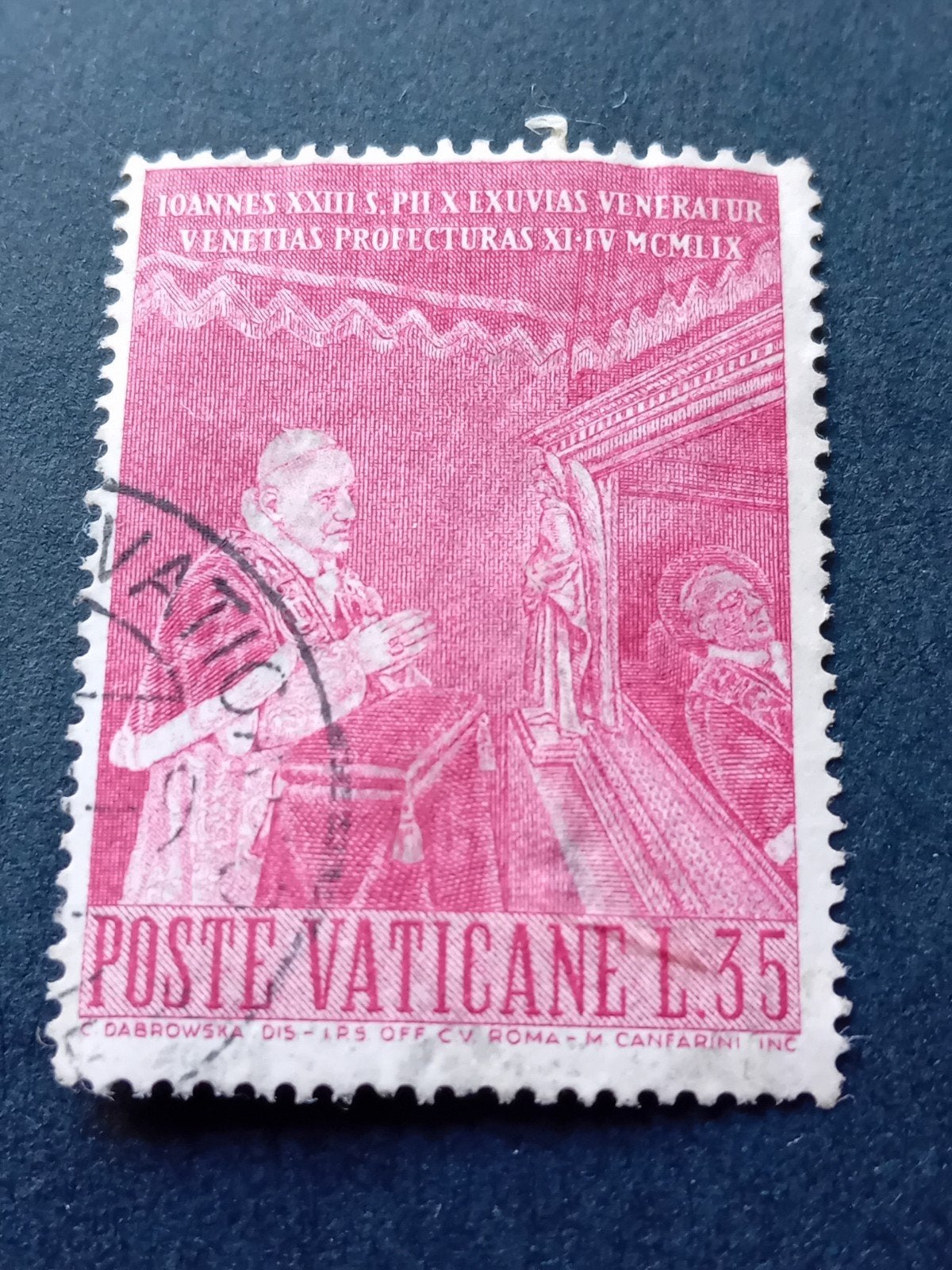 Vaticaanse Postzegel Paus Johannes XXIII 1959, Postzegels en Munten, Ophalen of Verzenden