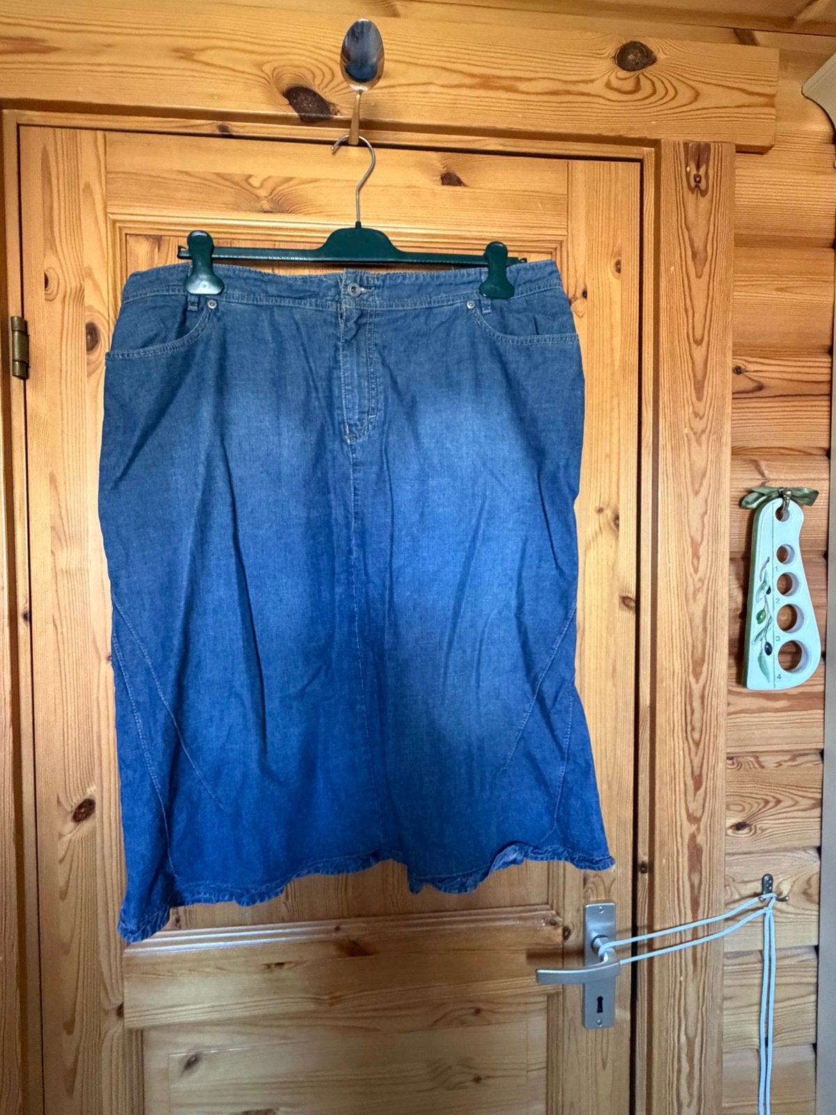 Spijkerrok maat 50 taille 48 fitt miss etam nog uitzoeken, Ophalen of Verzenden, Zo goed als nieuw, Blauw, Rok