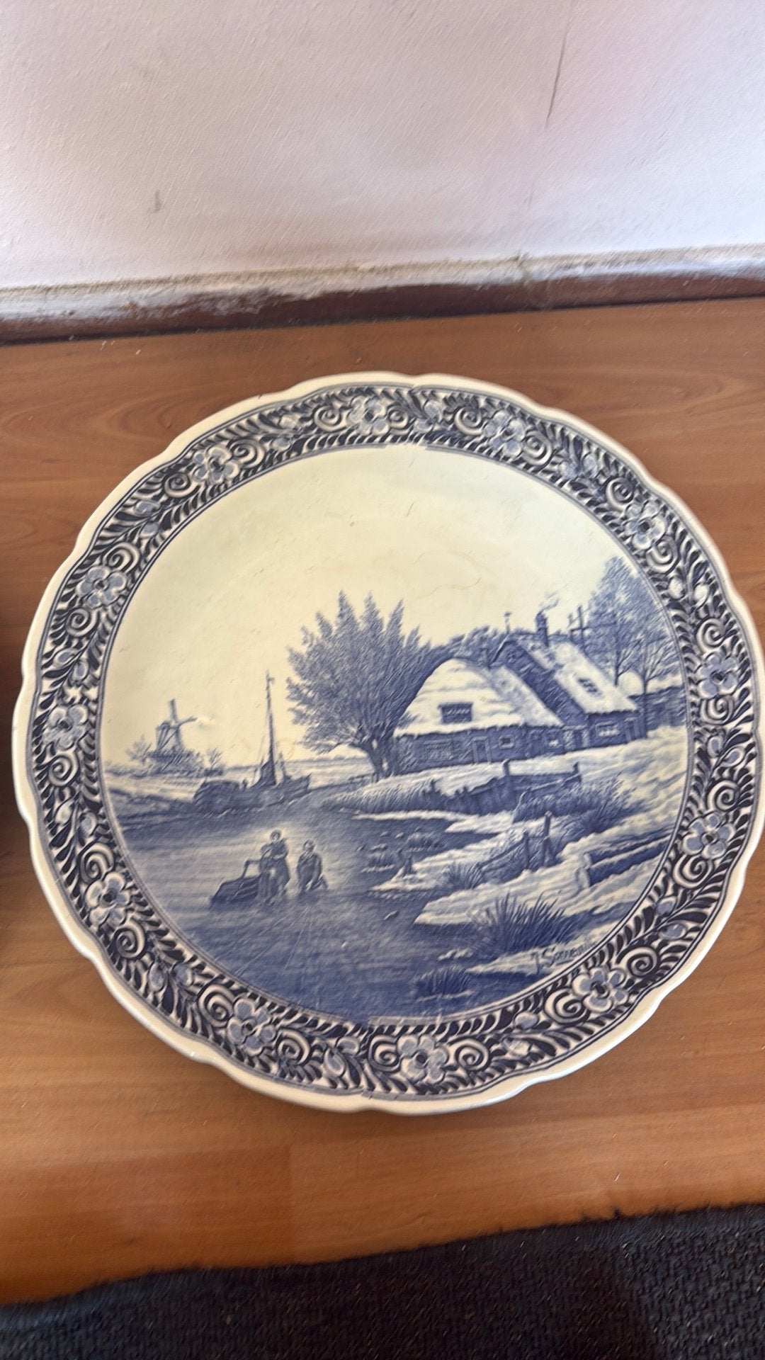 Wandborden delfs blauw, Ophalen