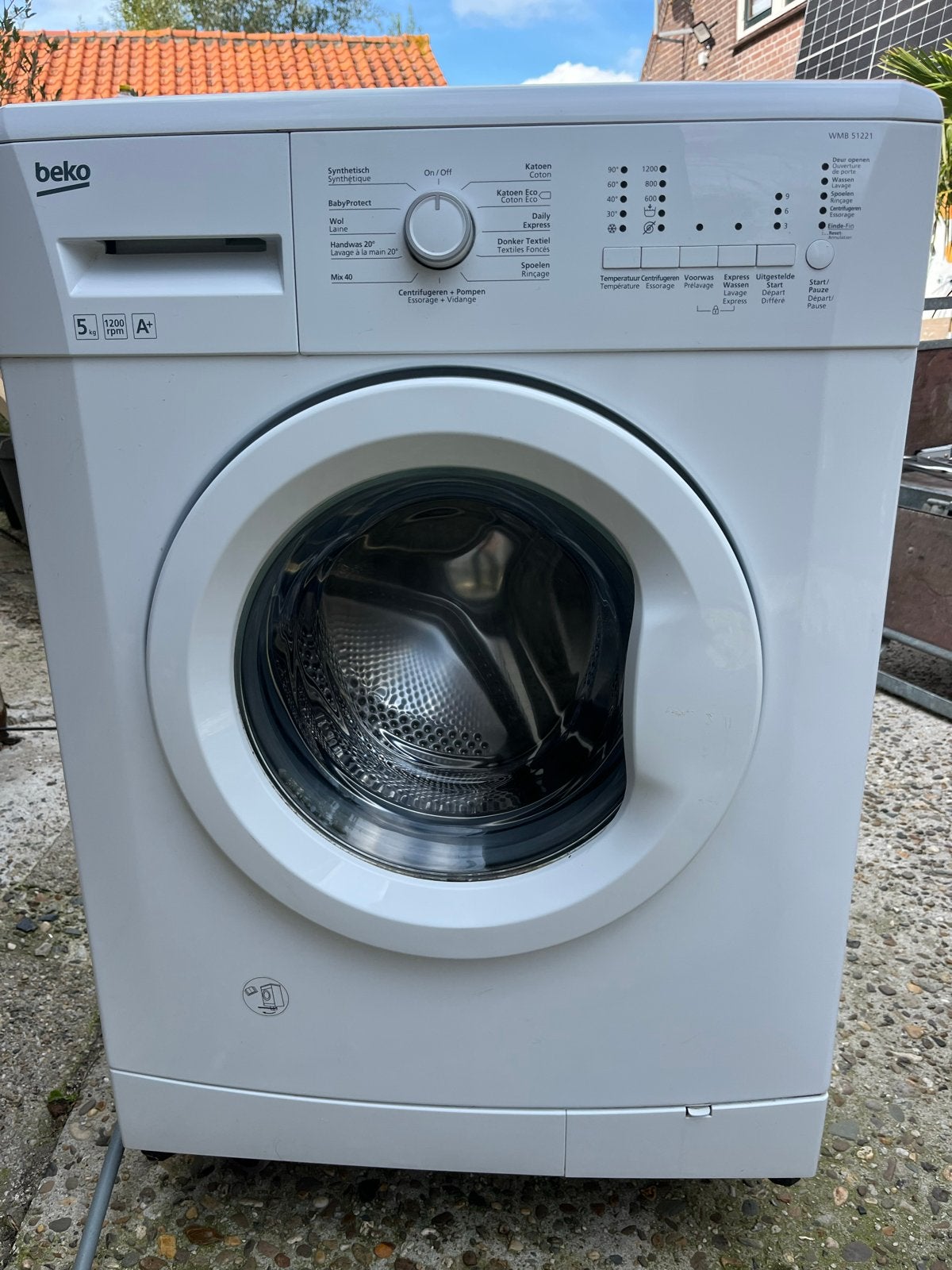 Beko WMB 51221 Wasmachine - 5kg, 1200 toeren, A+, 1200 tot 1600 toeren, Gebruikt, 4 tot 6 kg, Ophalen of Verzenden