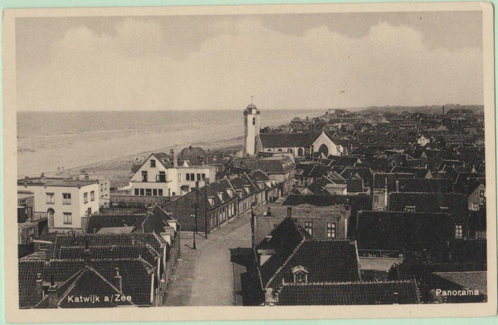 Katwijk aan Zee Panorama  c.a. 1950, Ophalen, 1940 tot 1960, Ongelopen, Zuid-Holland