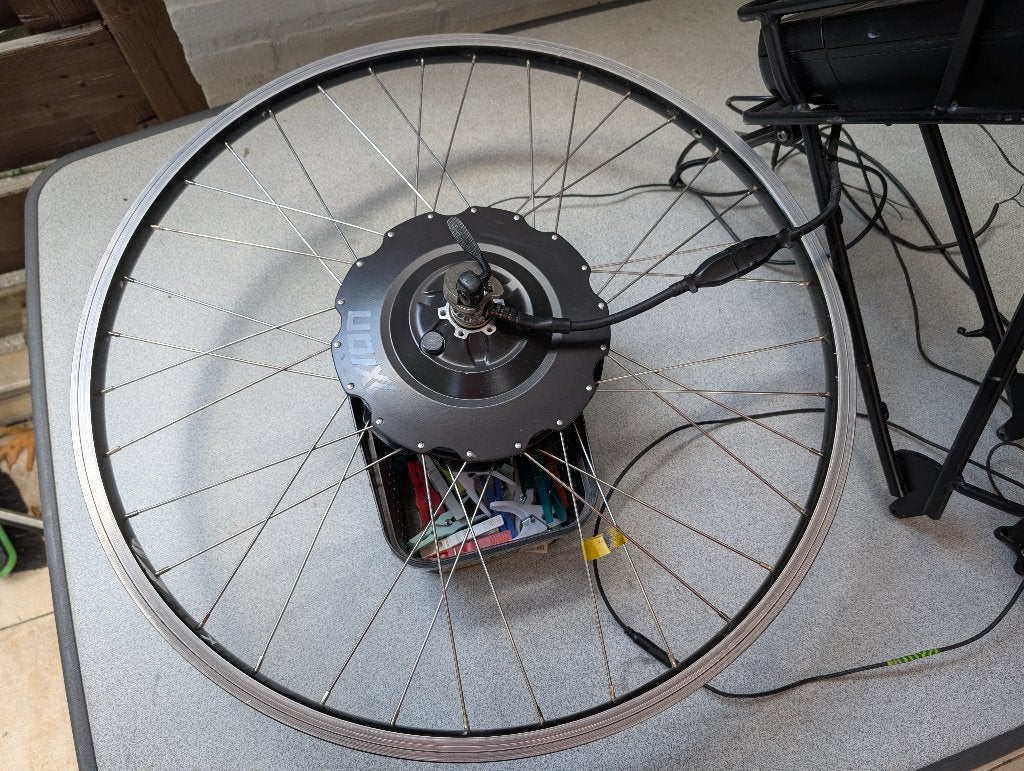 Neodrives -XION motor 450 km gelopen met velg en accu set, Fietsen en Brommers, Ophalen of Verzenden, Gebruikt, Overige merken