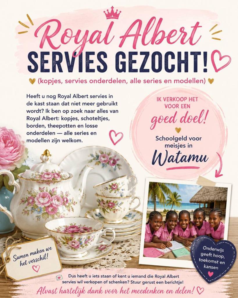 Royal Albert gezocht voor goed doel, Antiek en Kunst, Ophalen of Verzenden
