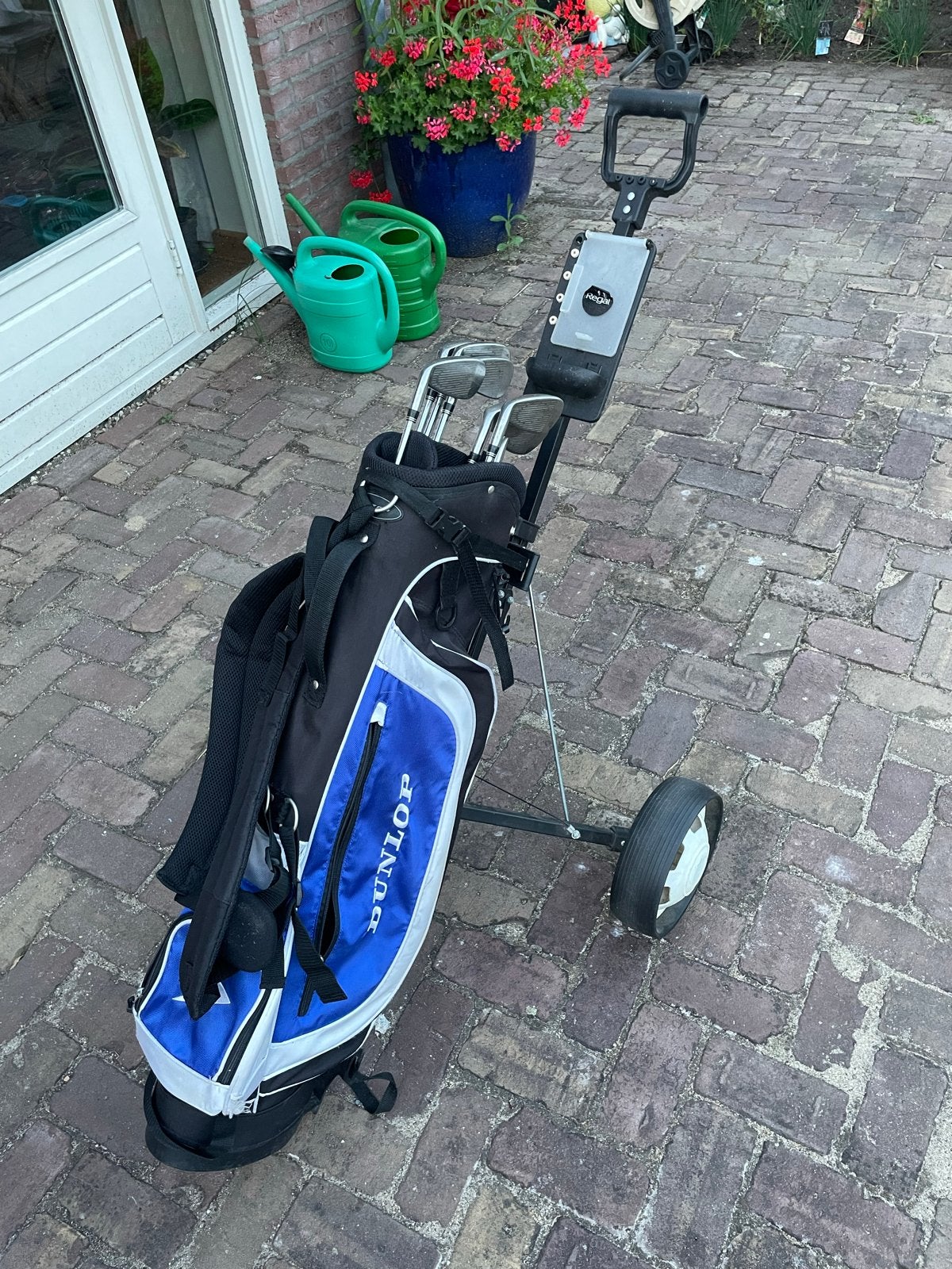 Complete Golfset: Opvouwbare Golfkar, Standbag & Clubs, Ophalen, Gebruikt, Set, Overige merken