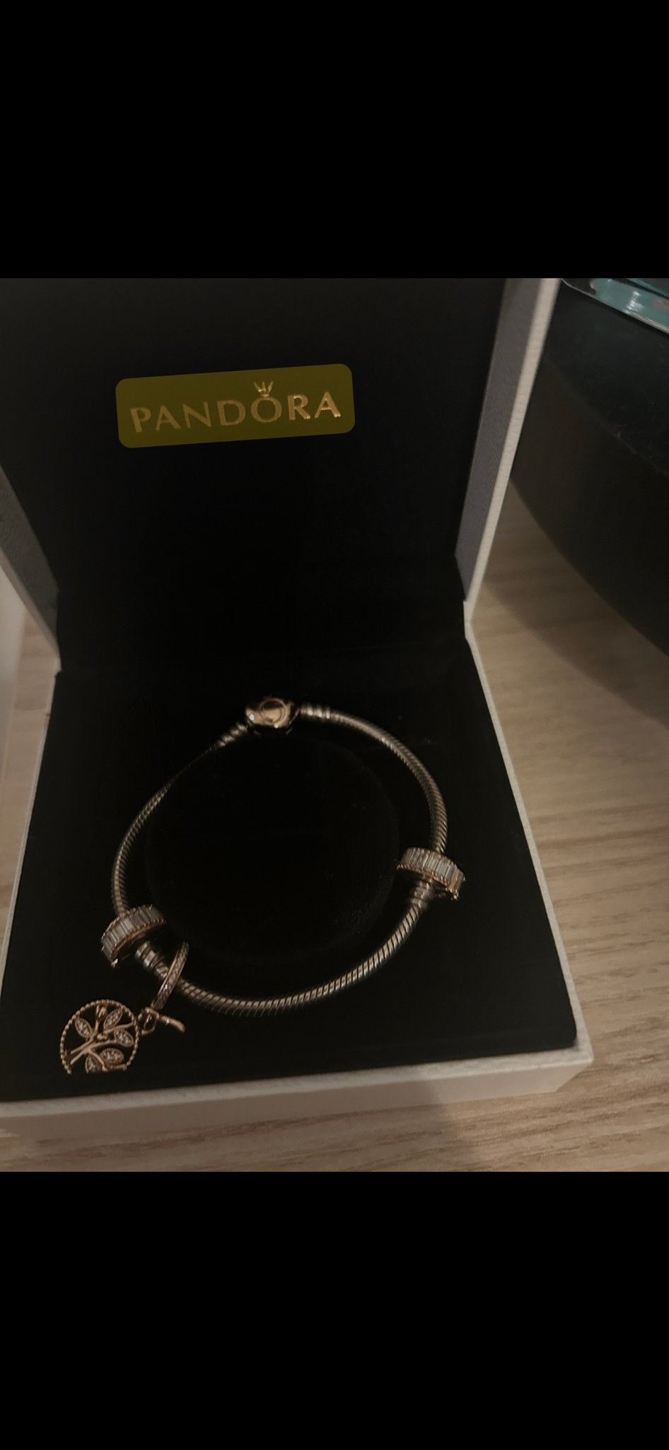 Pandora armband met bedels, Ophalen of Verzenden, Zo goed als nieuw, Zilver, Met bedels of kralen