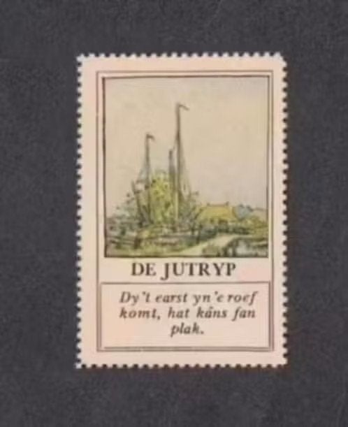 Verzamelplaatje Sluitzegel Jutrijp De Jutryp Friesland., Ophalen of Verzenden, Zo goed als nieuw