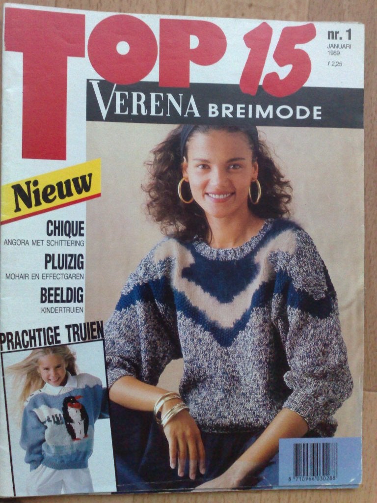 6 x Top 15 Verena Breimode uit 1988 / 1989 ,€1. p/st, Verzenden, Zo goed als nieuw, Breien, Patroon of Boek
