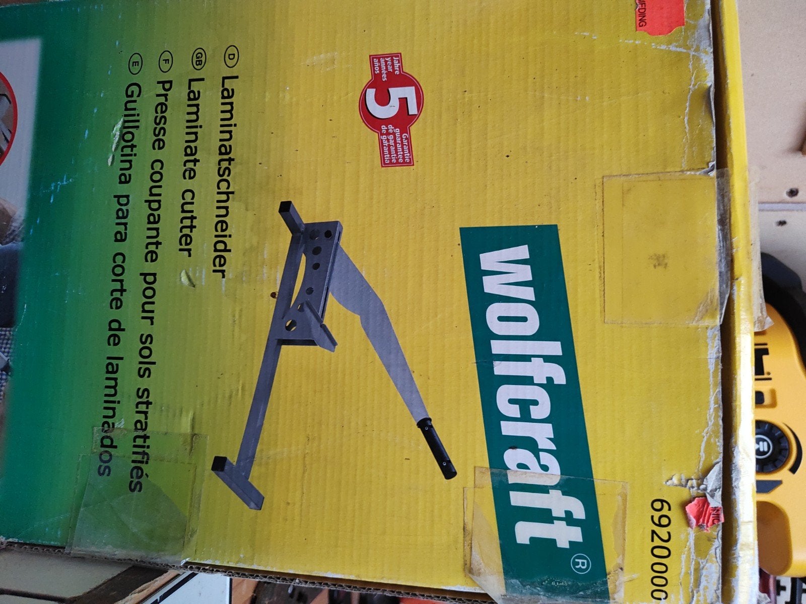 Wolfcraft laminaatsnijder - in doos, Doe-het-zelf en Verbouw, Gereedschap | Handgereedschap, Ophalen, Zo goed als nieuw, Snijgereedschap