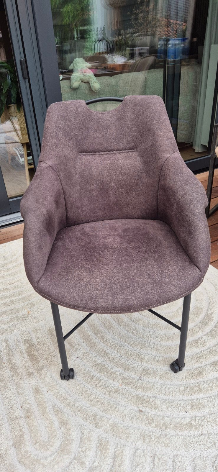 Eetkamer stoelen 4 x, Ophalen, Zo goed als nieuw, Grijs