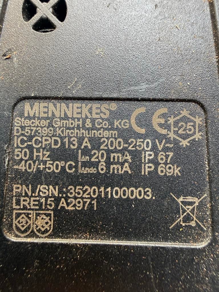Mennekes EV thuislader 230V Type 2 13A mobiele laadkabel, Ophalen of Verzenden, Gebruikt, Laadkabel