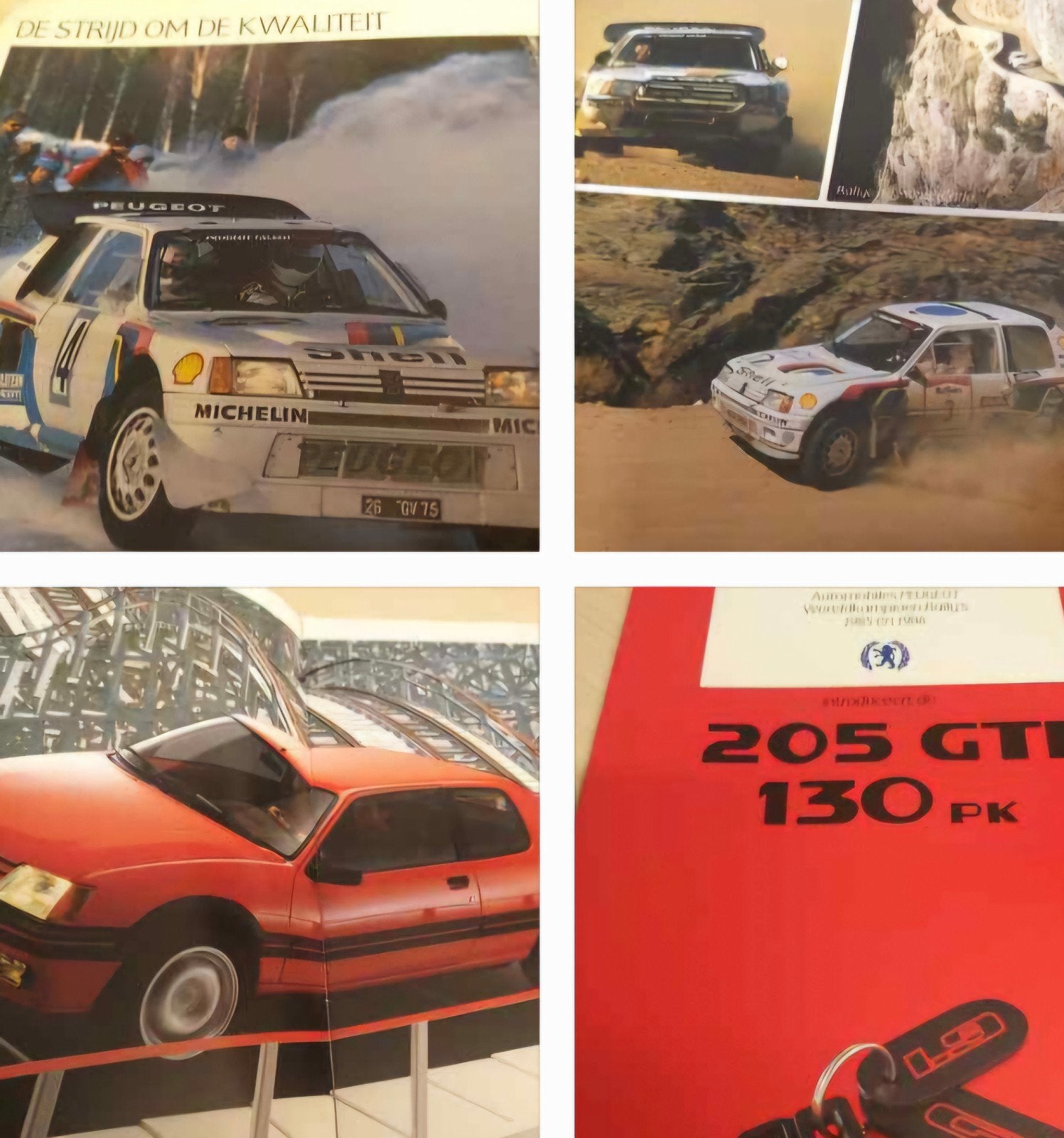 1987 Nederlands Peugeot 205 GTI 130pk 1900 folder izgst, Ophalen of Verzenden, Zo goed als nieuw, Peugeot