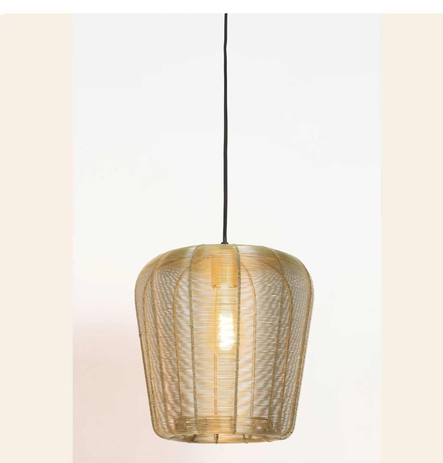 2 x Adeta Hanglamp - Modern Design met Gouden Draad, Ophalen, Modern, Scandinavisch, E27 (groot), Zo goed als nieuw