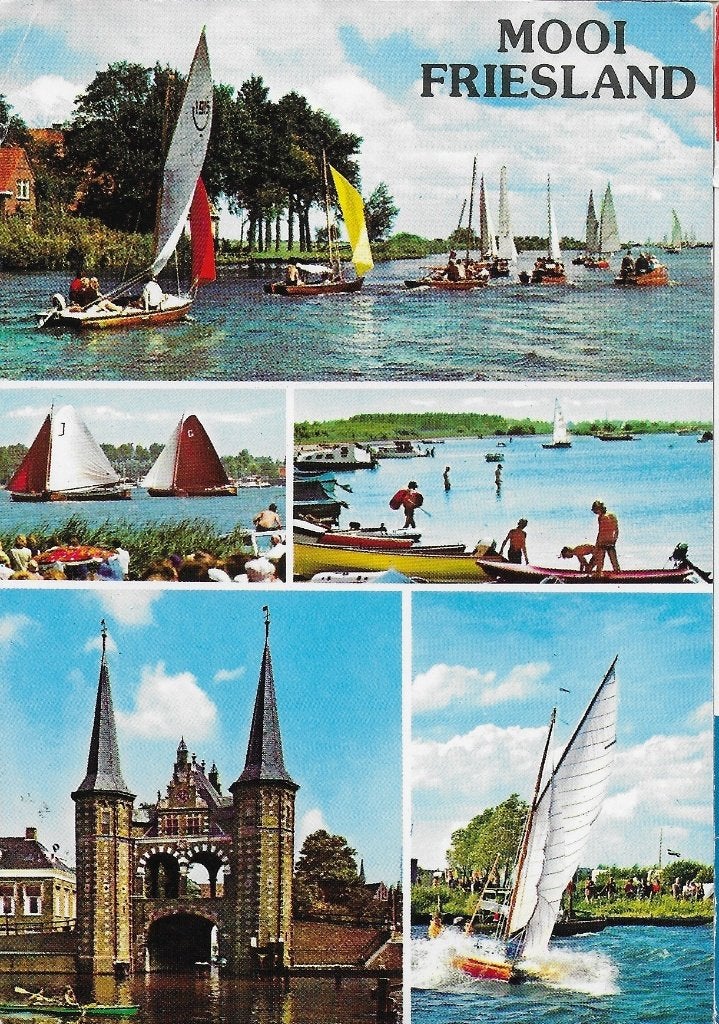 Ch556 Gelopen ansichtkaart mooi friesland, Ophalen of Verzenden, 1980 tot heden, Gelopen, Friesland