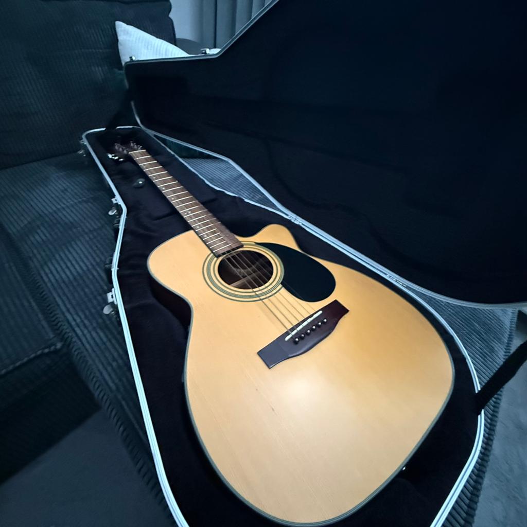 Hudson semi-elektrische akoestische gitaar, Ophalen of Verzenden, Zo goed als nieuw, Western- of Steelstringgitaar