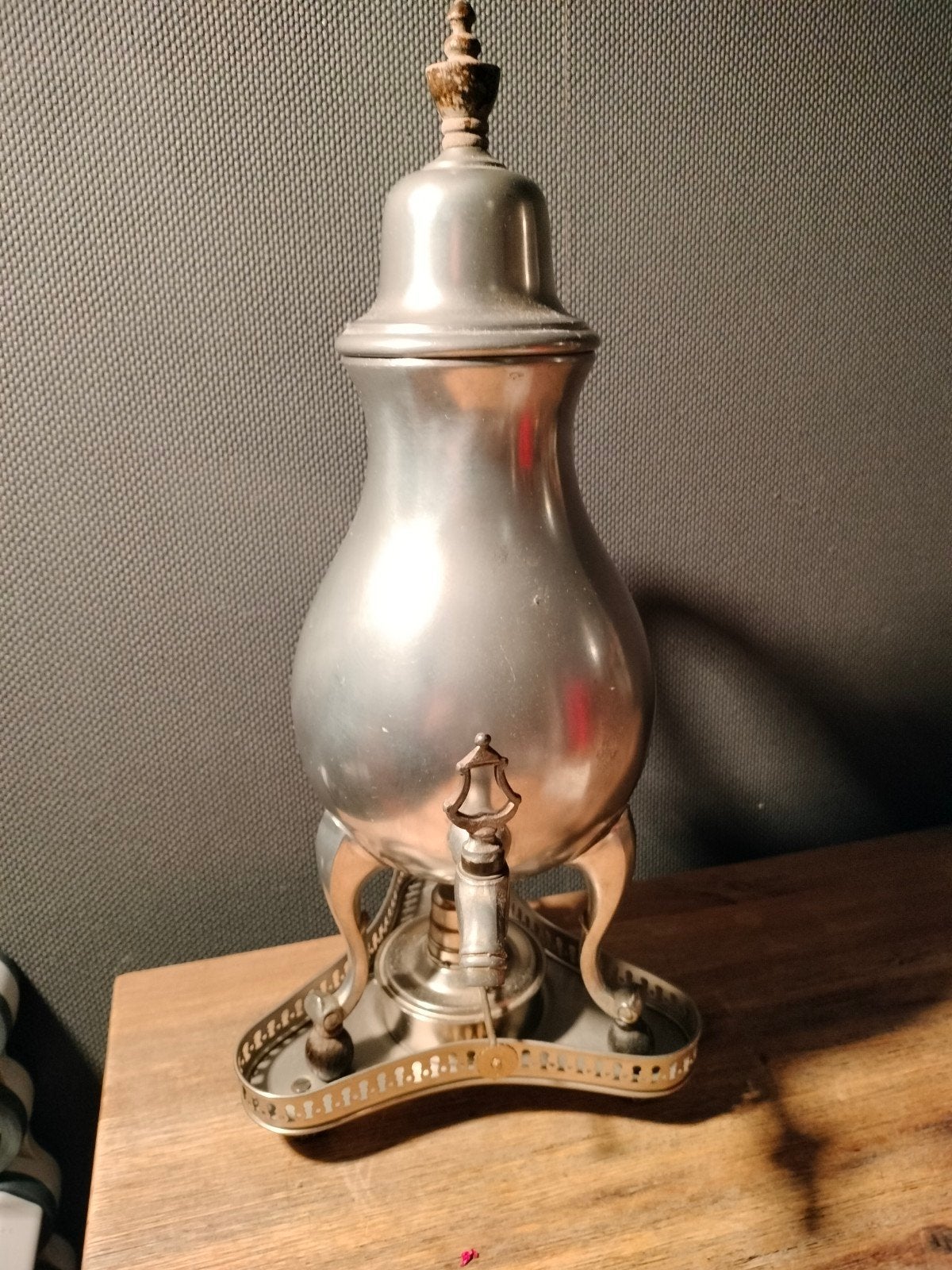 Vintage Kraantjespot KURZ TIEL - Echt Tin, Ophalen of Verzenden