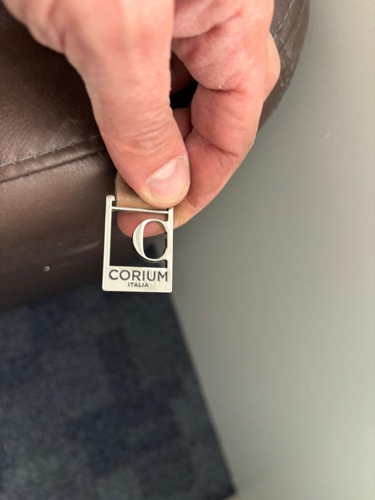 Corium italia zitbank leer, Huis en Inrichting, Ophalen, Zo goed als nieuw, 75 tot 100 cm, Leer
