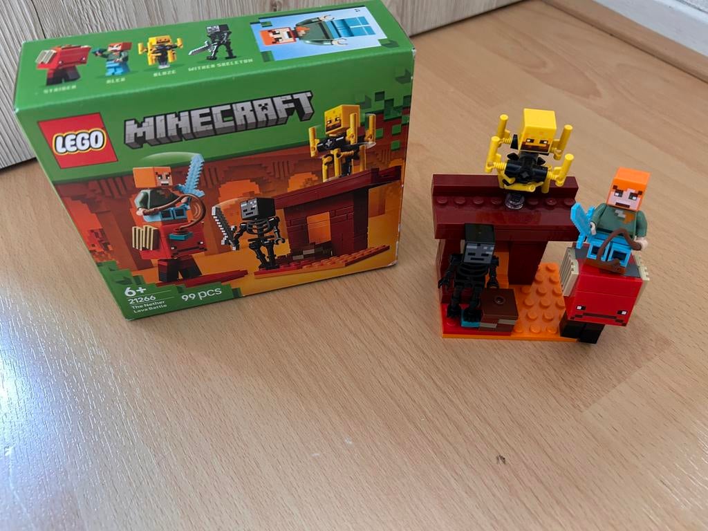 LEGO minecraft , The nether lava battle, Ophalen of Verzenden, Zo goed als nieuw