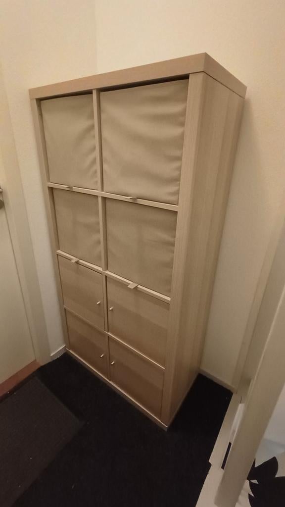 Kallaxkast Ikea 8 vakken + 4 deurtjes + 4 bakken, Ophalen, Zo goed als nieuw