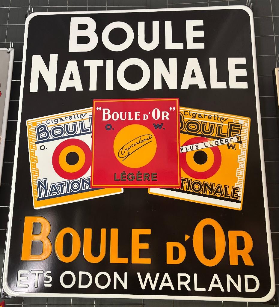 emaille reclamebord boule nationale, Ophalen of Verzenden, Nieuw, Reclamebord
