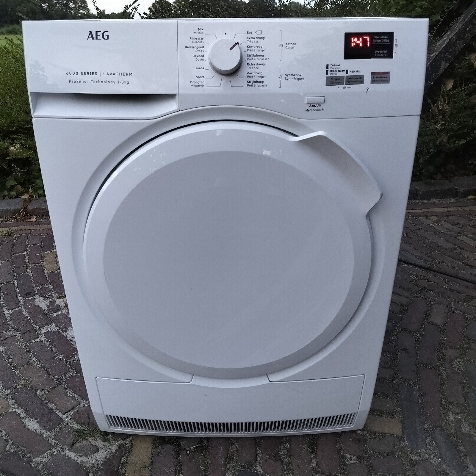 AEG Lavatherm 6000 Series ProSense Technology 1-8kg Droger, Witgoed en Apparatuur, Wasdrogers, Ophalen, Anti-kreukfase, 8 tot 10 kg