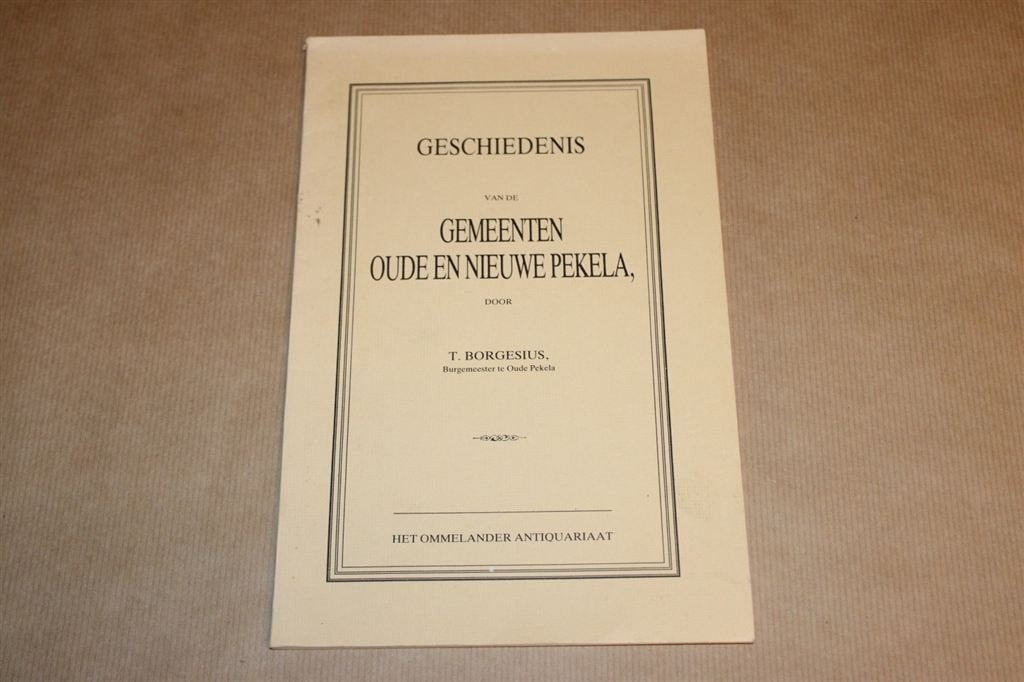 Gesch v/d gemeenten Oude en Nieuwe Pekela - T. Borgesius, Boeken, Geschiedenis | Stad en Regio, Ophalen of Verzenden, Zo goed als nieuw